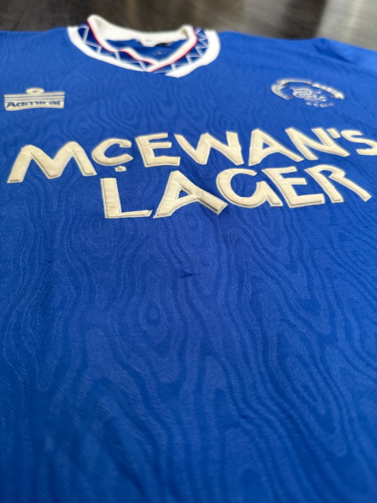 Original Authentic Admiral Rangers 1990/1991 Home Shirt Mens Extra Large5