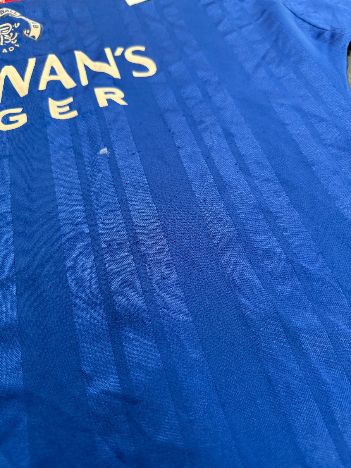 Original Authentic Adidas Rangers 1992/1993 Home Shirt Mens Large6