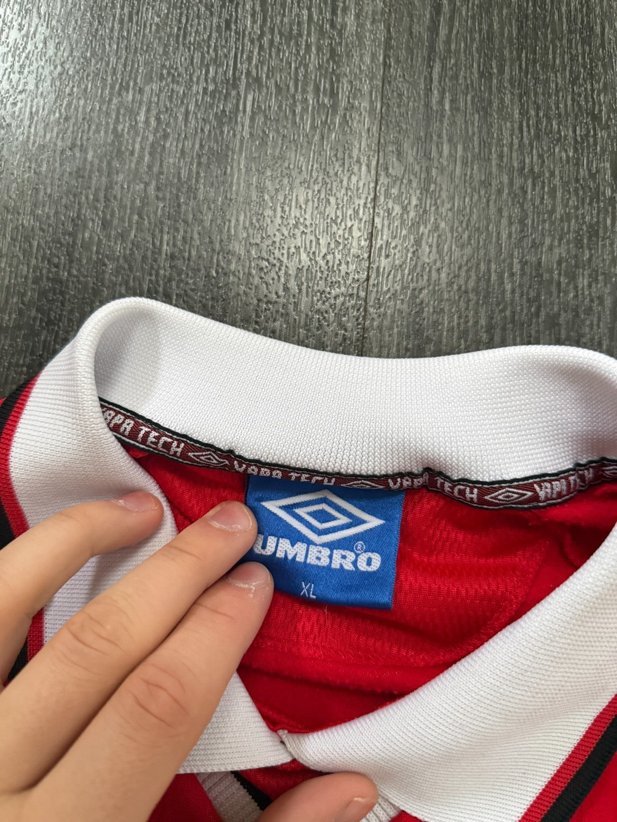 Original Umbro Manchester United 1999 Champions League Home Shirt Mens XL2