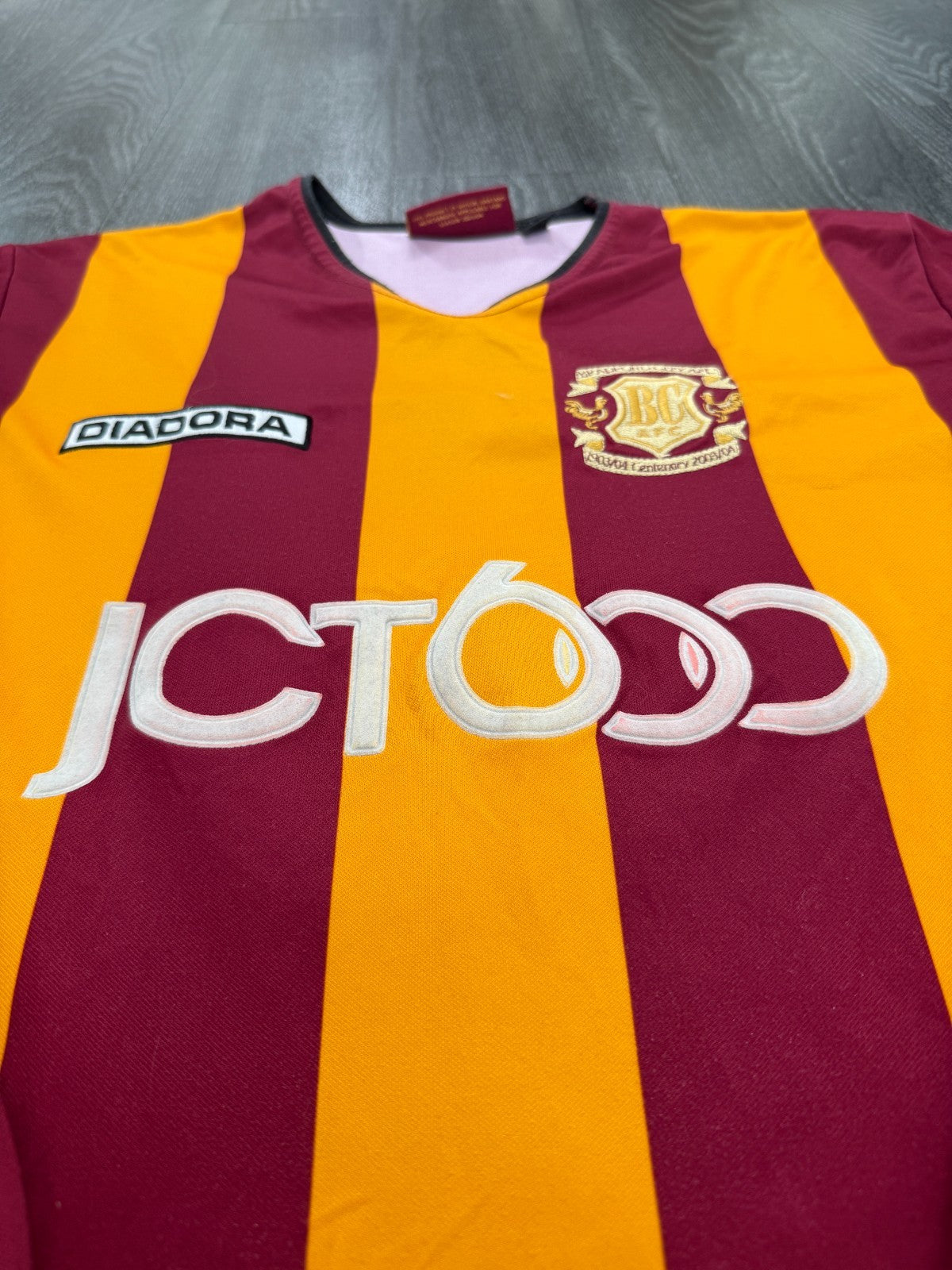 Original Diadora Bradford City 2003/2004 Long Sleeve Home Shirt Mens Small6