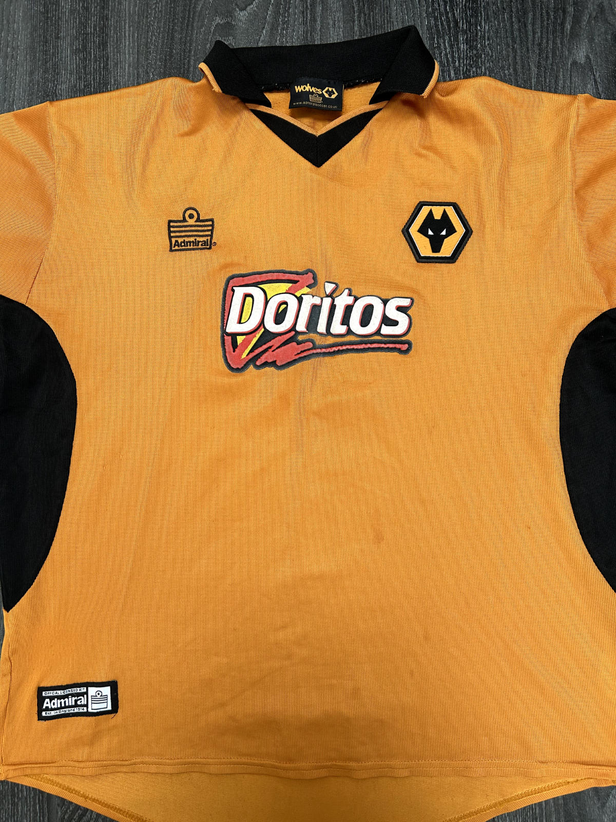 Admiral Wolverhampton Wanderers 2002/2003 Home Shirt Byles 13 Mens Large1