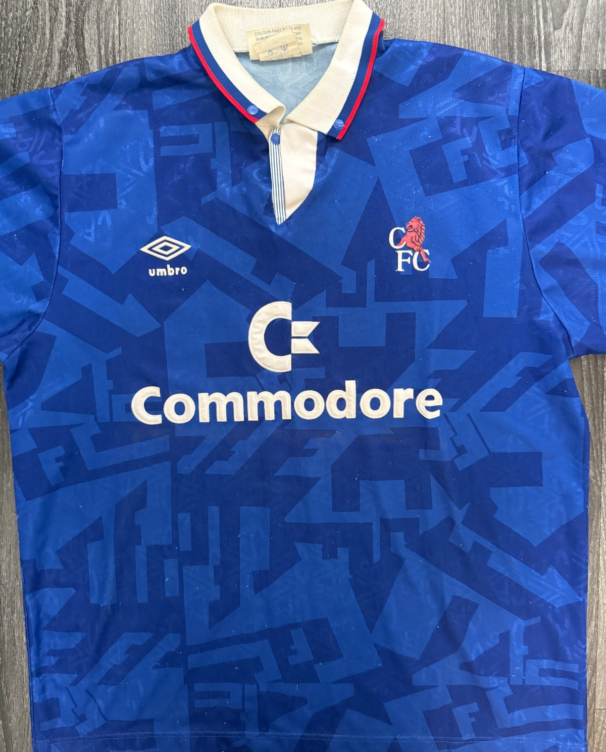 Original Authentic Umbro Chelsea 1991/1992 Home Shirt Mens LArge0