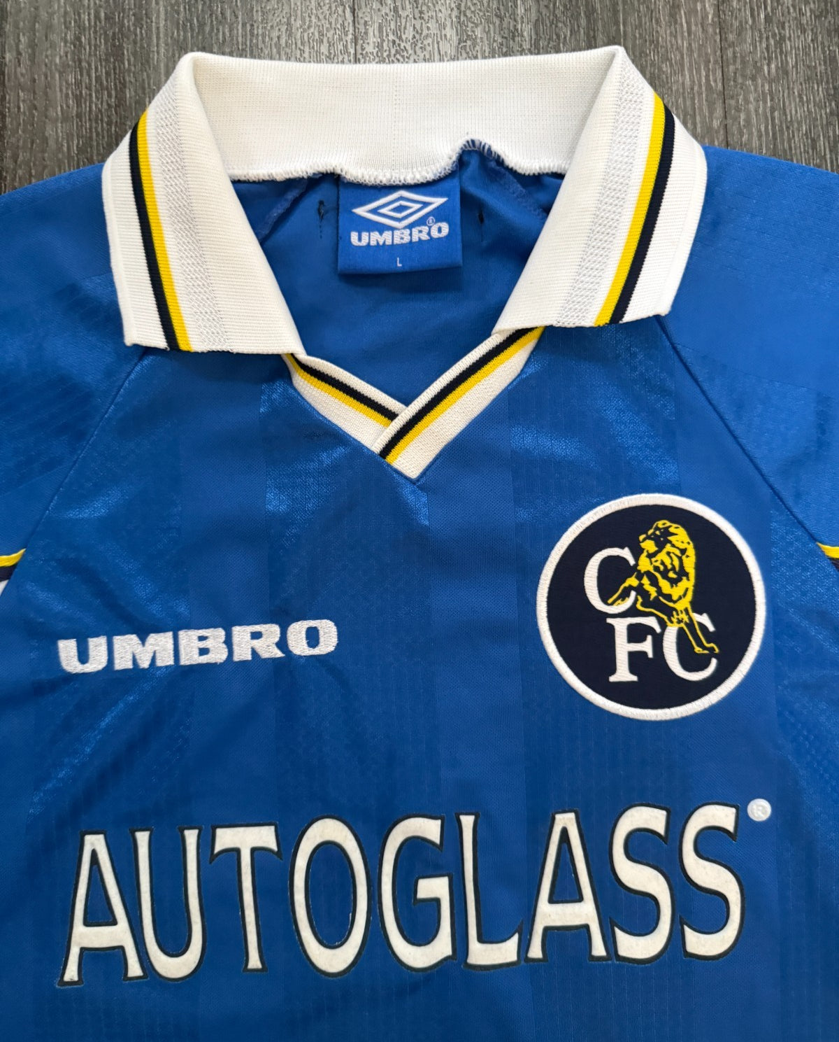 MINT Original Authentic Umbro Chelsea 1997/1998 Home Shirt Mens Large1