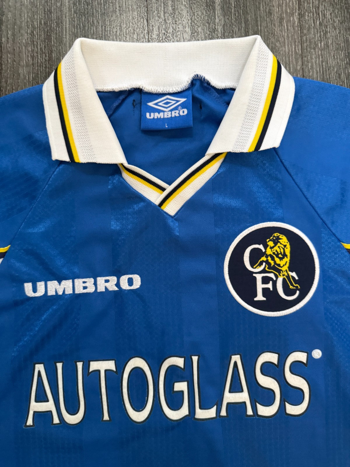 MINT Original Authentic Umbro Chelsea 1997/1998 Home Shirt Mens Large1