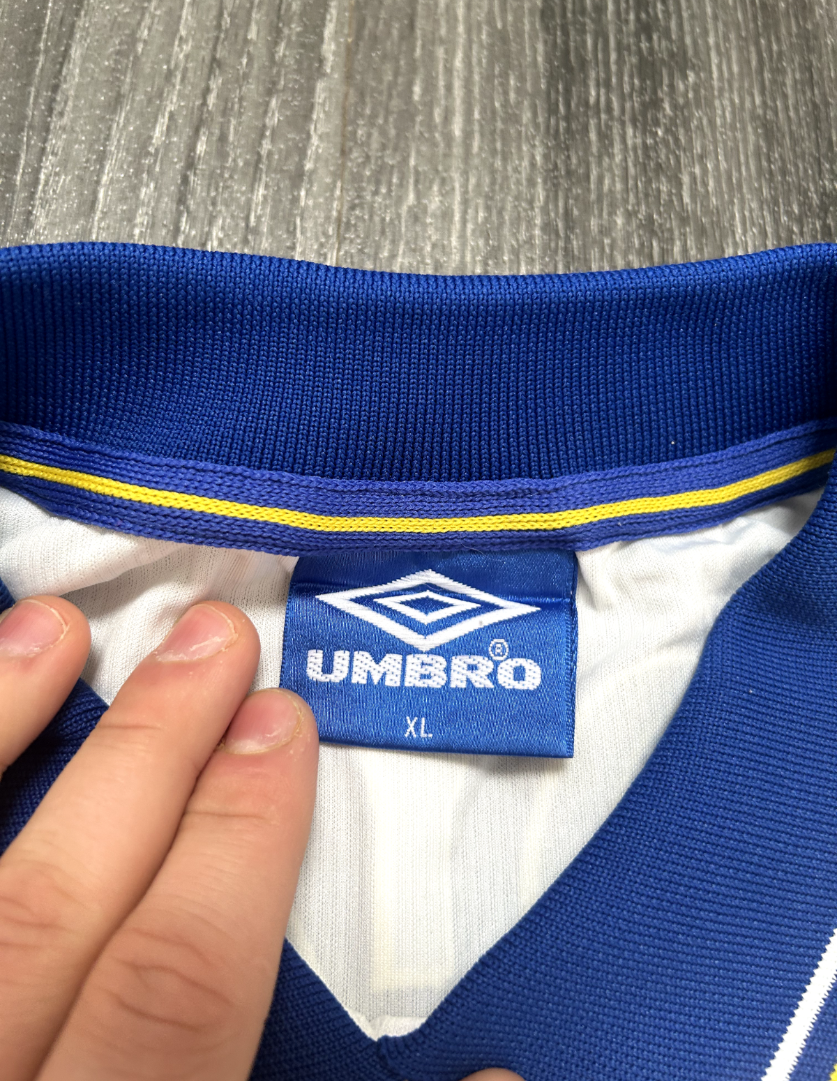 Original Authentic Umbro Chelsea 1998/1999 Away Shirt Poyet 8 Mens Extra Large10