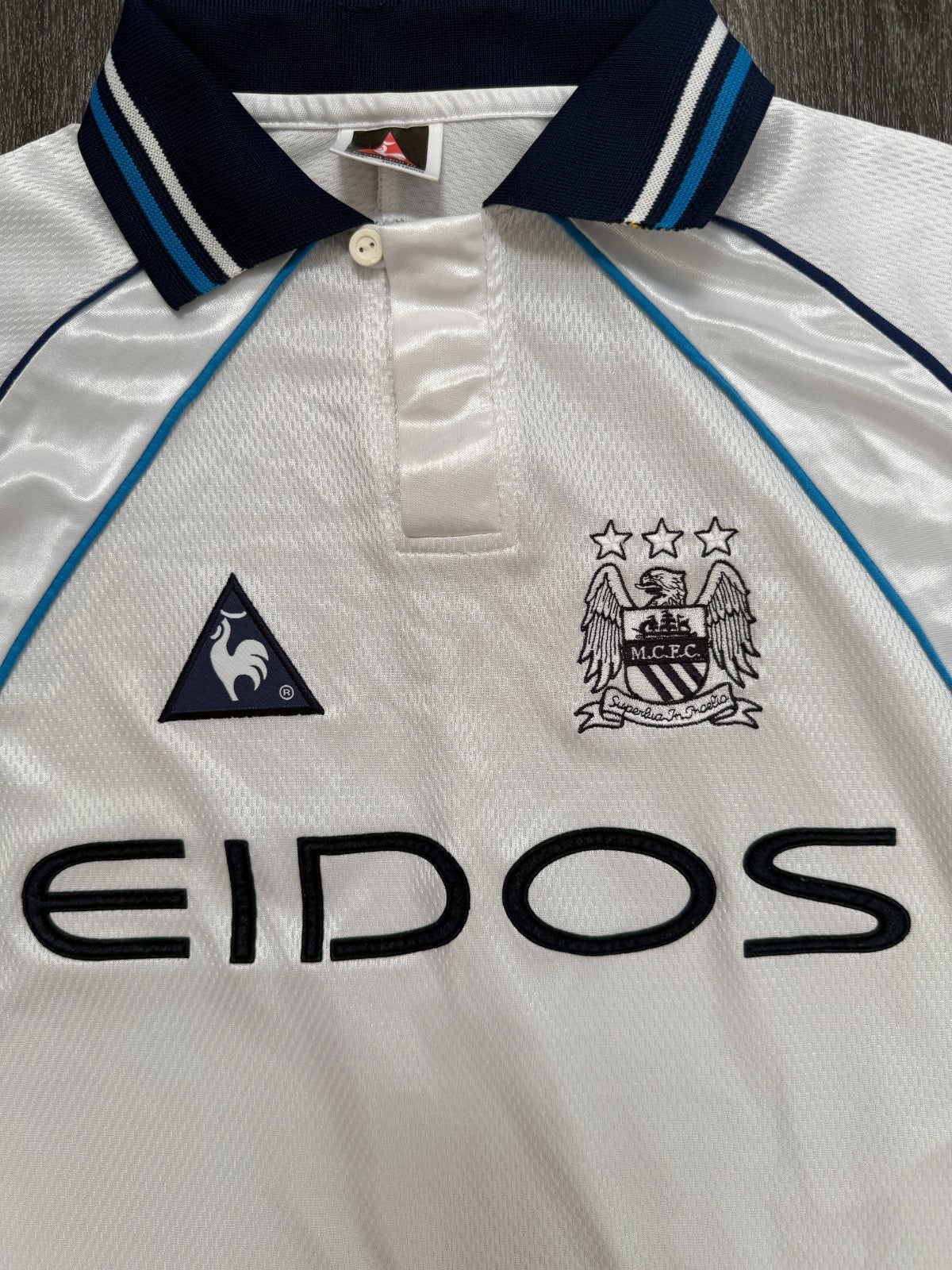 Original Le Coq Sportif Manchester City 1999/2000 Away Shirt Mens Extra Large1