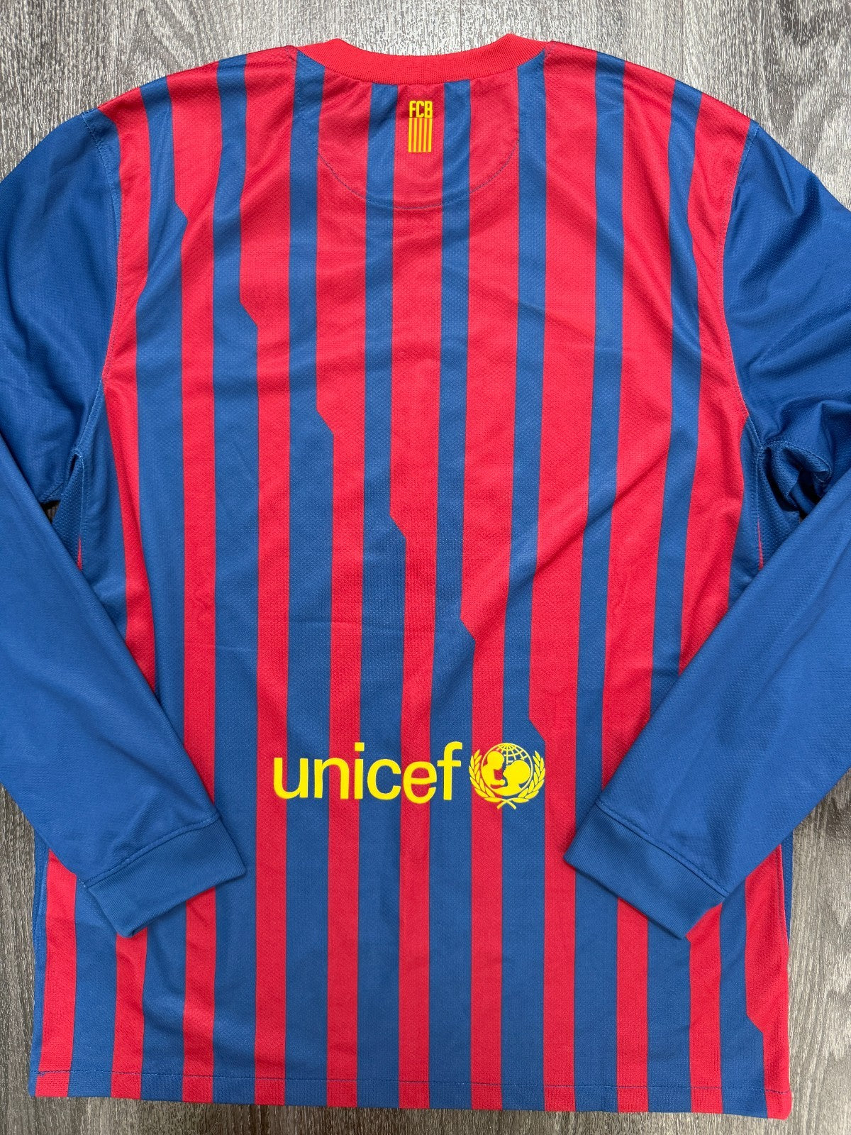 Original Authentic Nike Barcelona 2011/2012 Long Sleeve Home Shirt Mens Large6