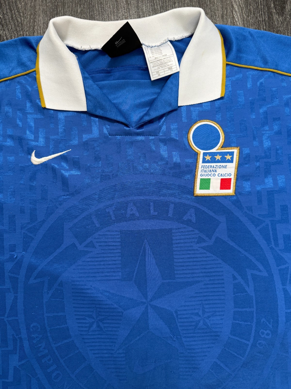 Original Authentic Nike Italy Football 1995 Home Shirt Mens XXL 2XL1