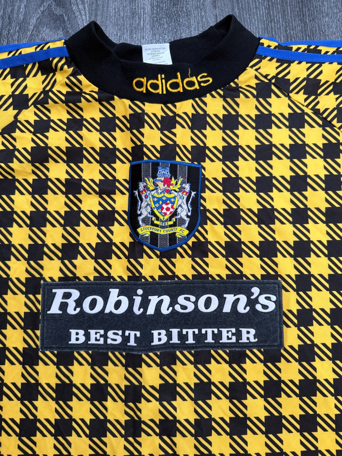 Original Adidas Stockport County 1997/1998 Goalkeeper Shirt Mens XXL 2XL1