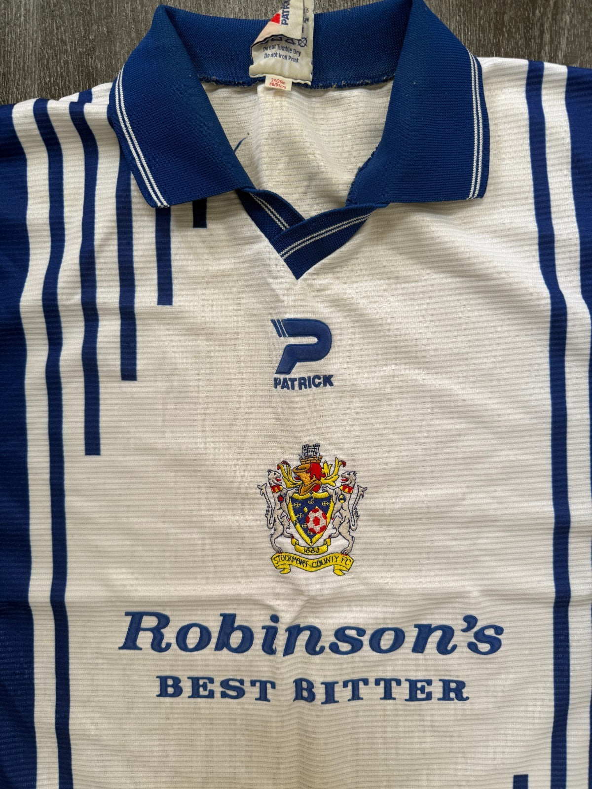 Original Authentic Patrick Stockport County 1999/2000 Home Shirt Mens Small1