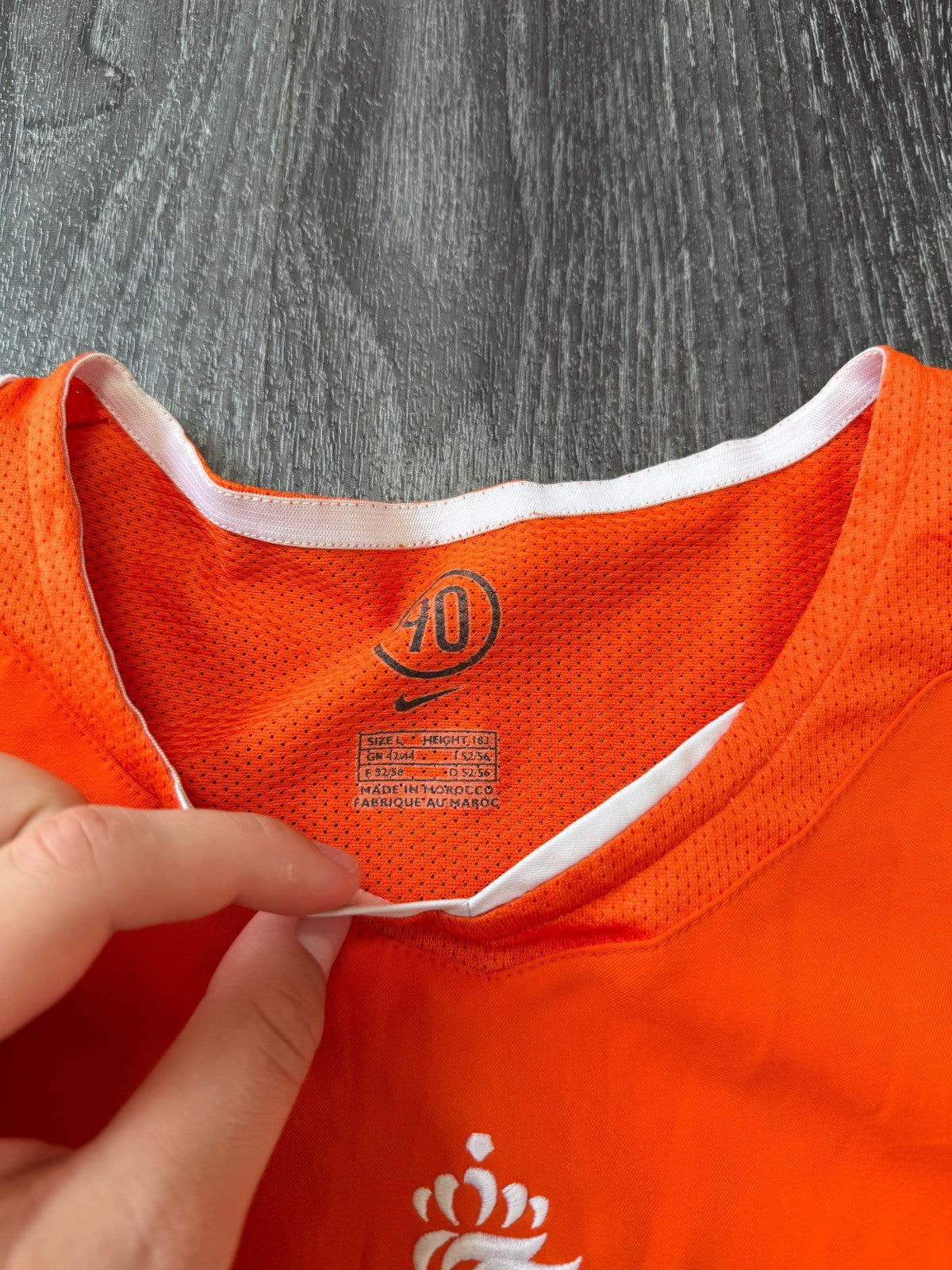 Original Authentic Nike Netherland Holland 2004 Home Shirt Mens Large2