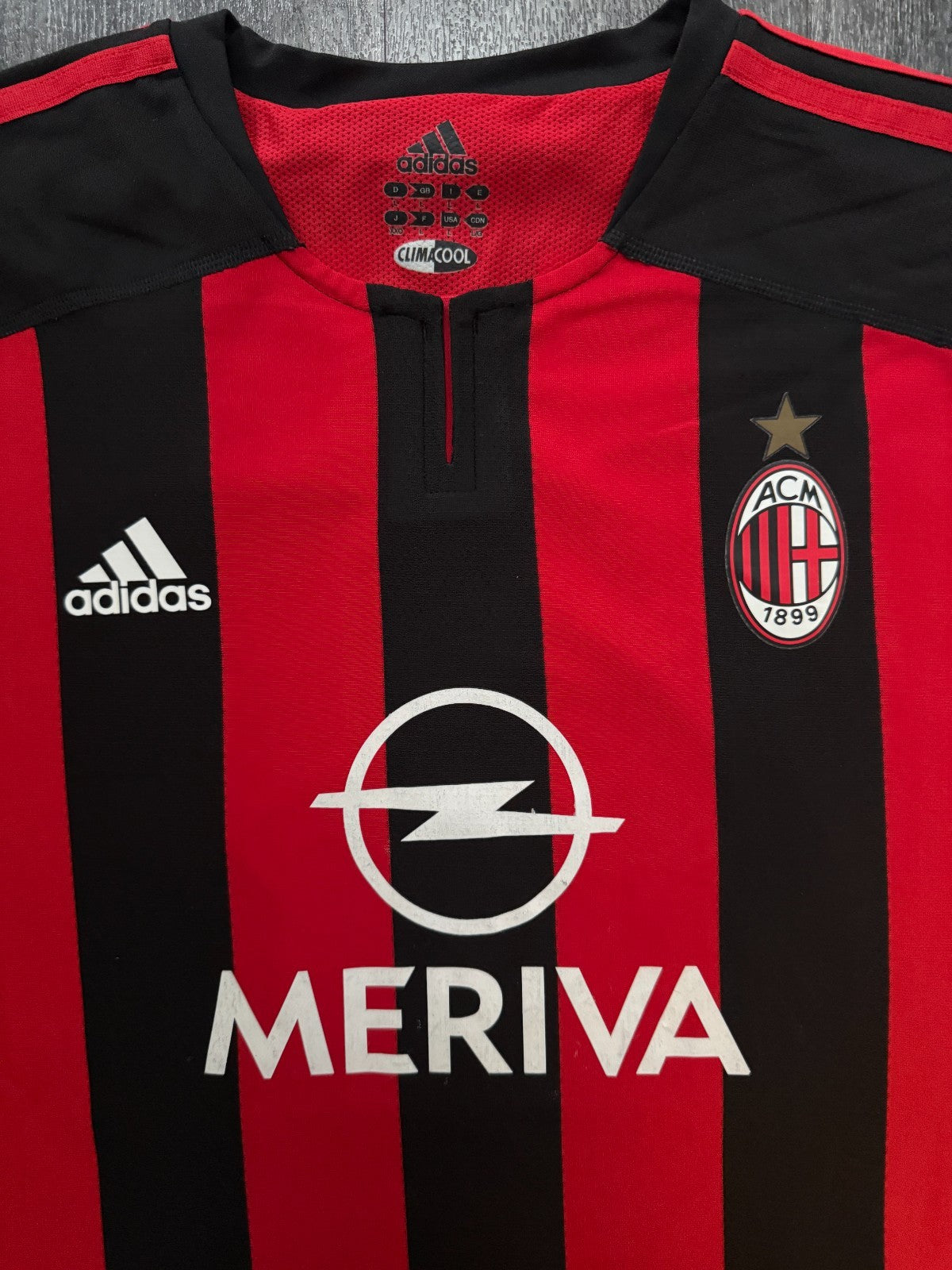 PLAYER ISSUE Adidas AC Milan 2003/2004 Home Shirt Mens Large L1