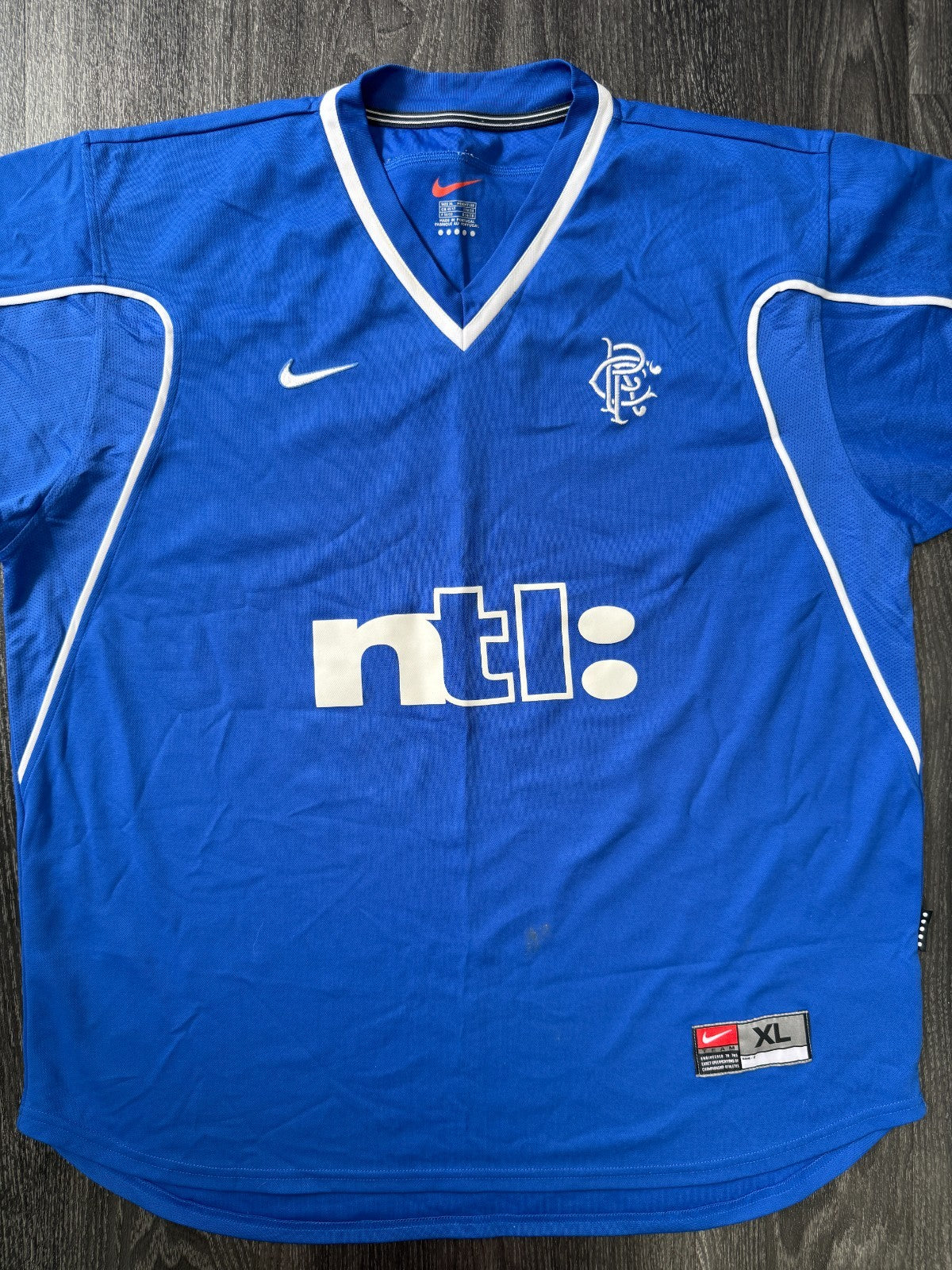 Original Authentic Nike Rangers 1999/2000 Home Shirt Mens Extra Large0