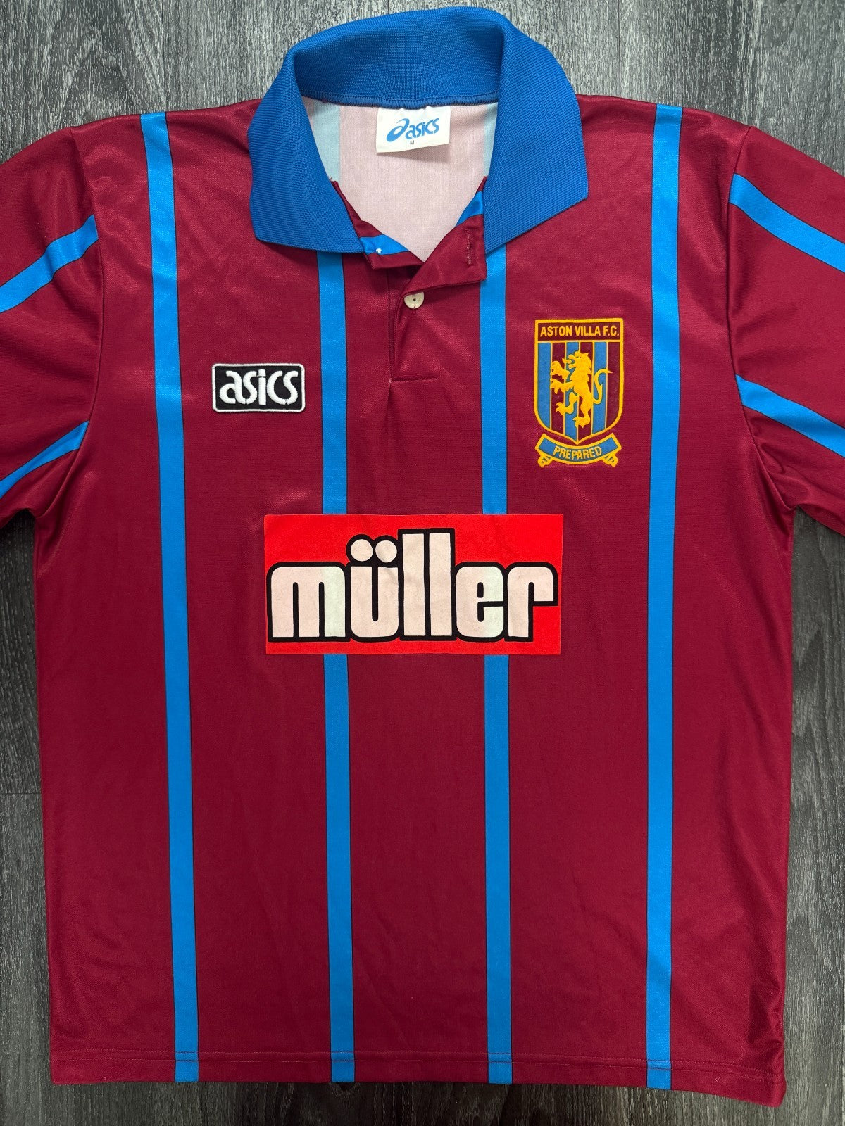 Original Authentic Asics Aston Villa 1993/1994 Home Shirt Mens Medium0