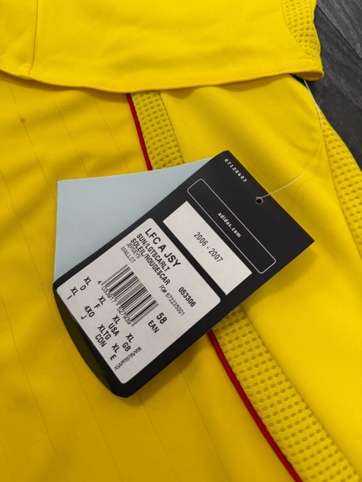 Original Adidas Liverpool 2006/2007 Away Shirt Mens Extra Large XL4