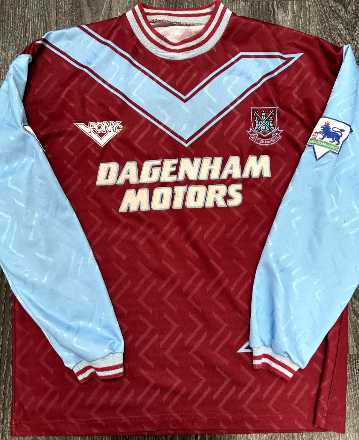 Authentic Pony West Ham United 1993/1994 Home Shirt Long Sleeve Rush 280