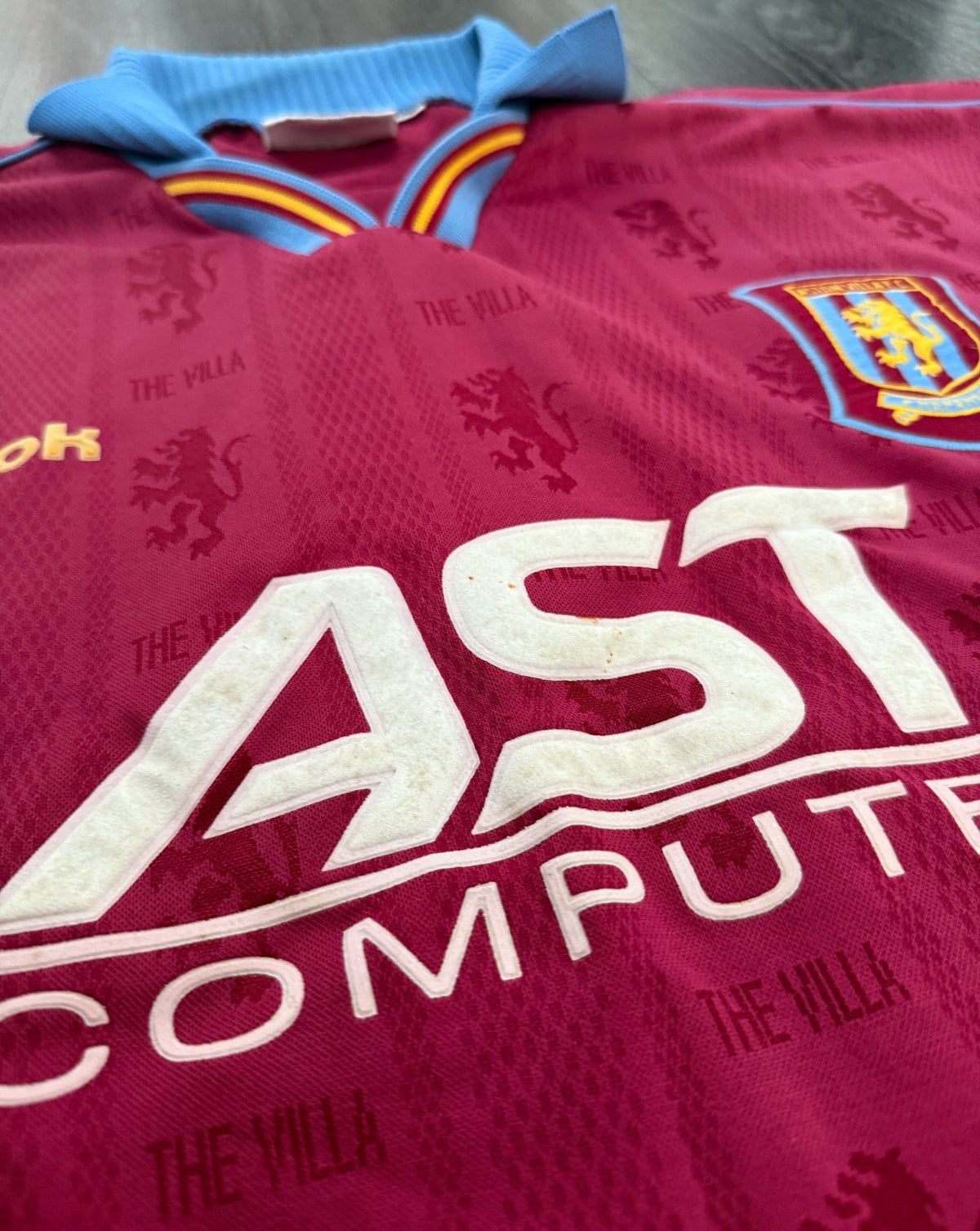 Original Reebok Aston Villa 1995/1996 Home Shirt McGRATH 5 Mens Large7