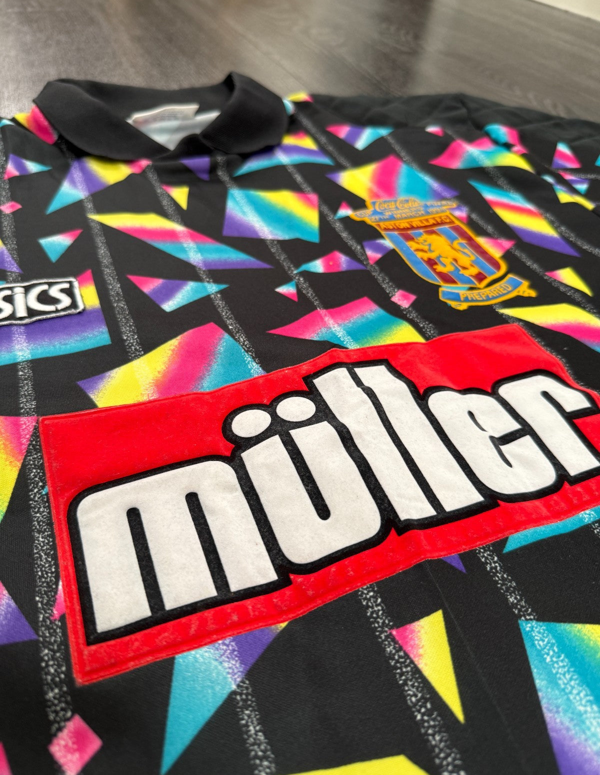 Original Asics Aston Villa 1993/1994 Coca Cola Cup Goalkeeper Shirt Mens XL4