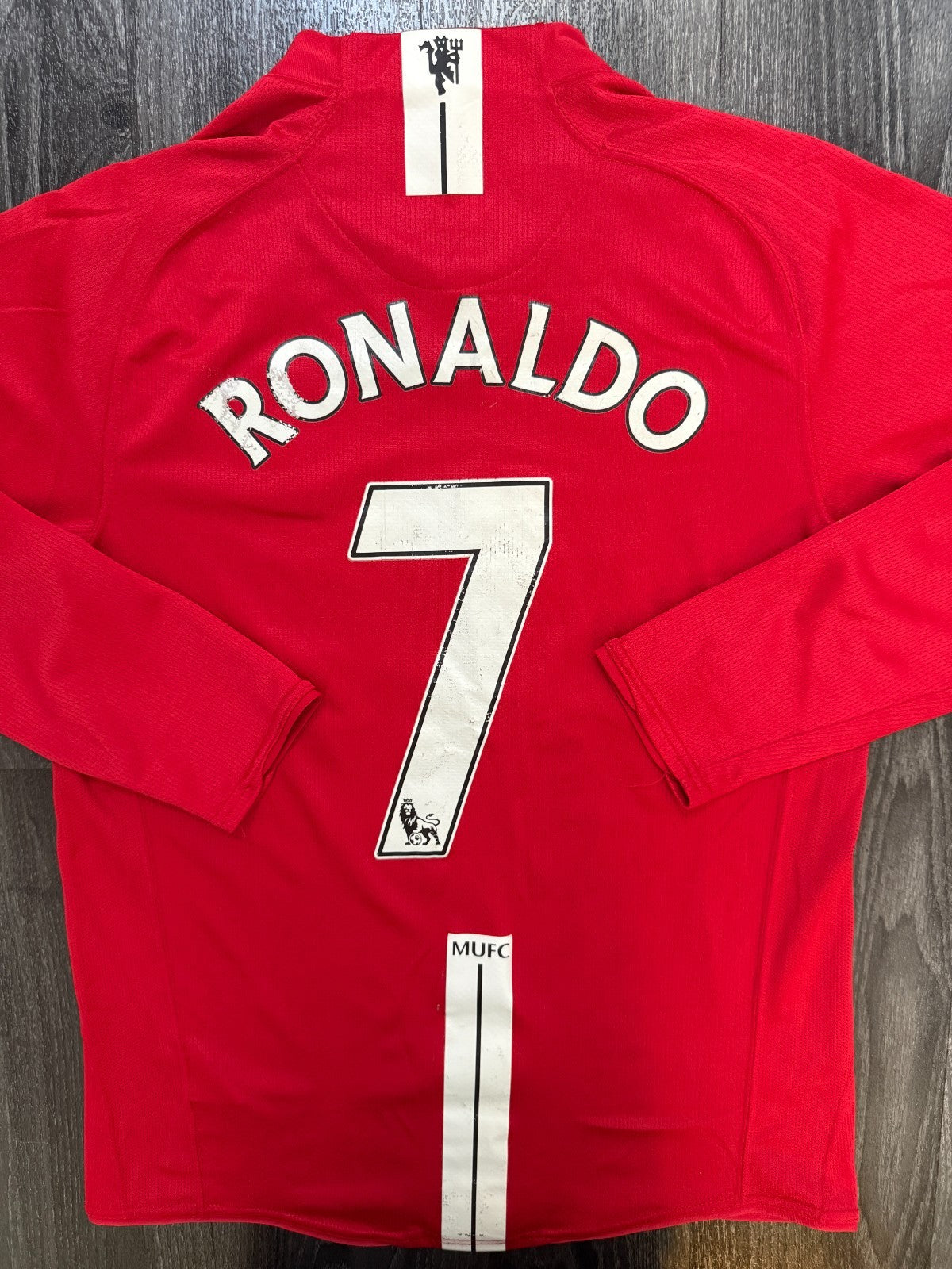 Nike Manchester United 2007/2008 Long Sleeve Home Shirt RONALDO 7 Mens Small0