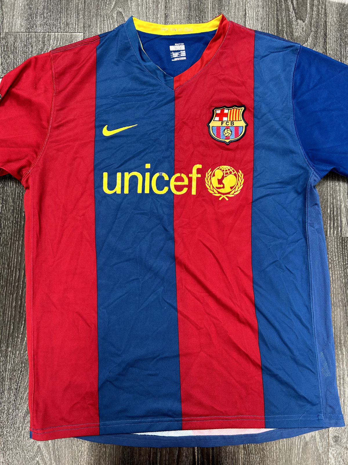 Original Authentic Nike Barcelona 2006/2007 Home Shirt Henry 14 Mens Large0