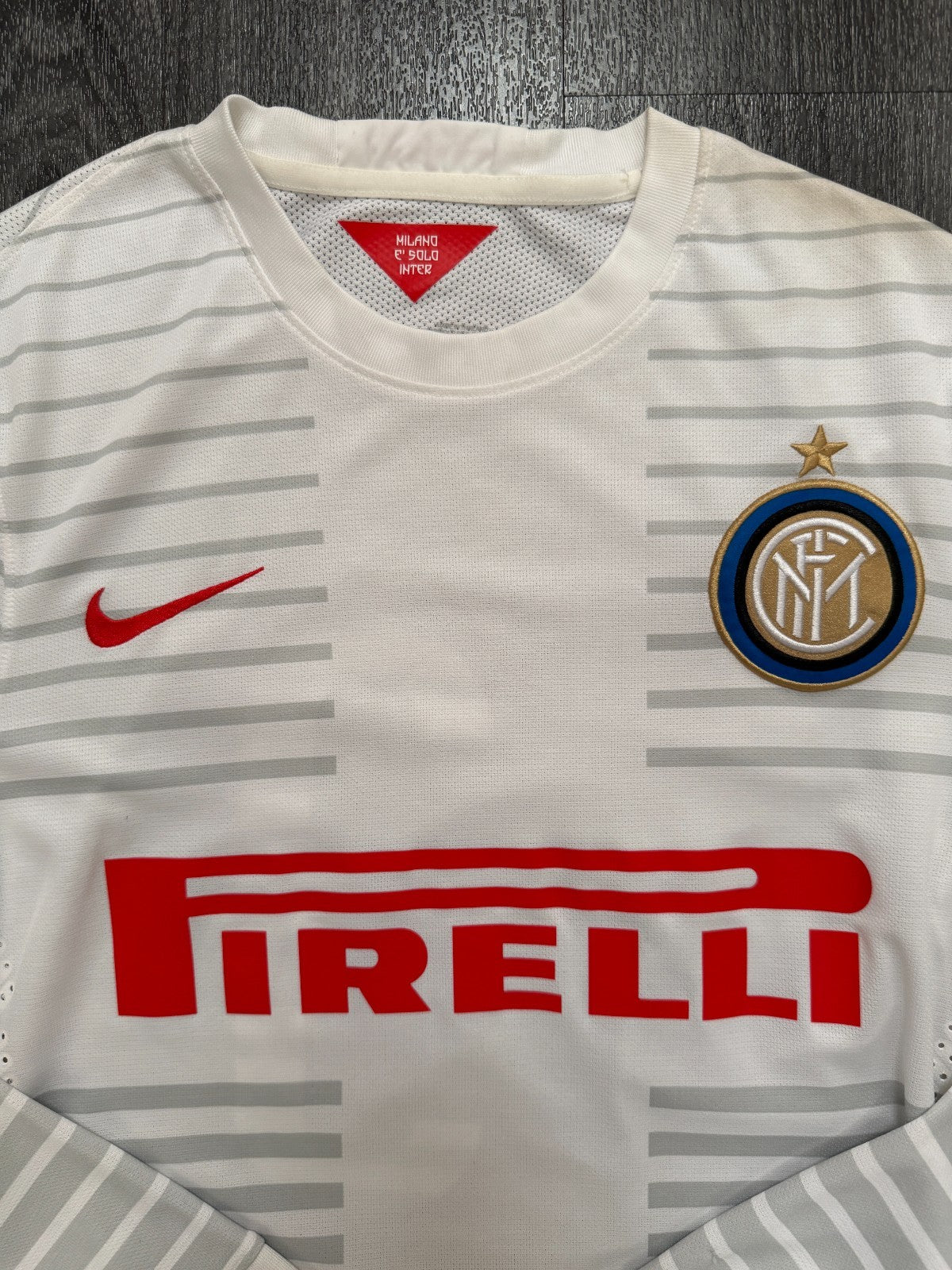PLAYER ISSUE Nike Inter Milan 2014/2015 Long Sleeve Away Shirt Mens Medium M1