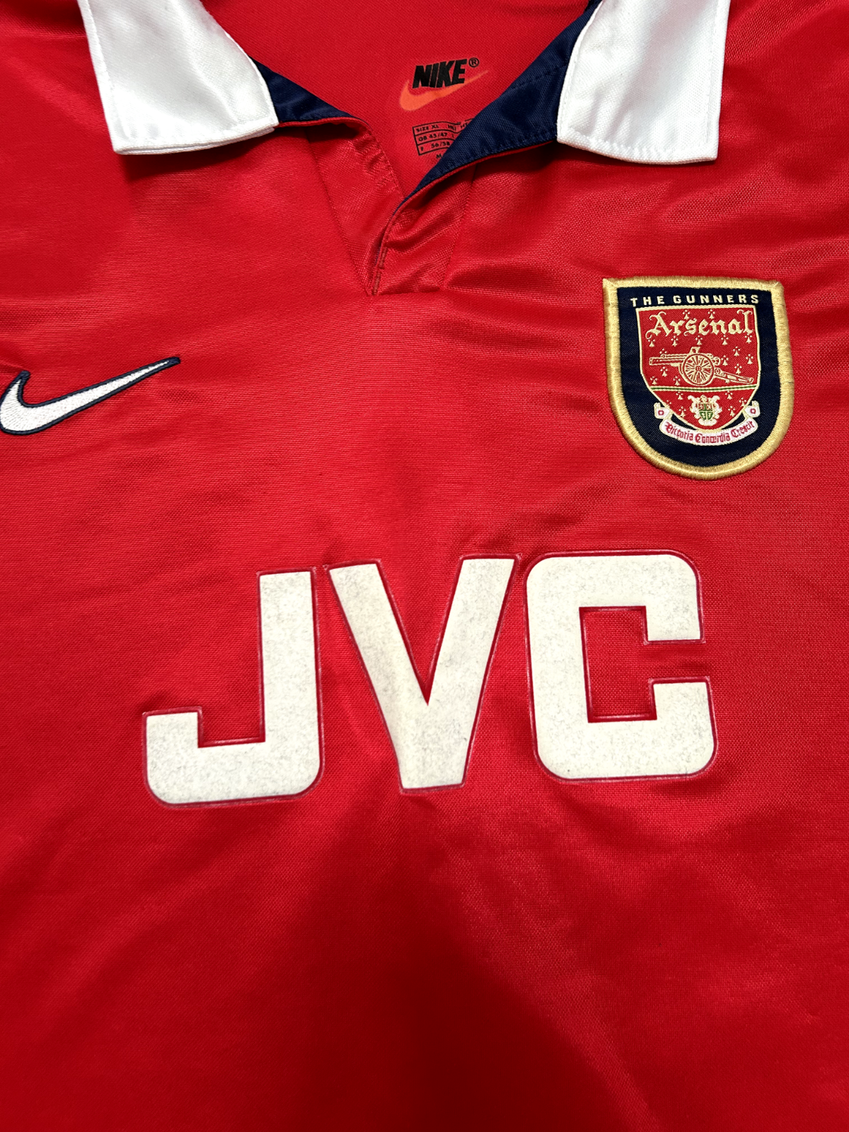 Original Authentic Nike Arsenal 1998/1999 Home Shirt Petit 17 Mens Extra Large2