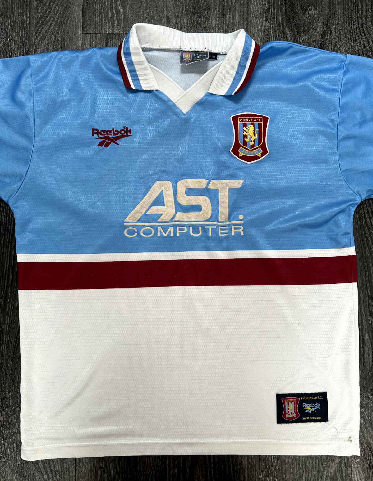 Original Authentic Reebok Aston Villa 1997/1998 Away Shirt Mens Large0