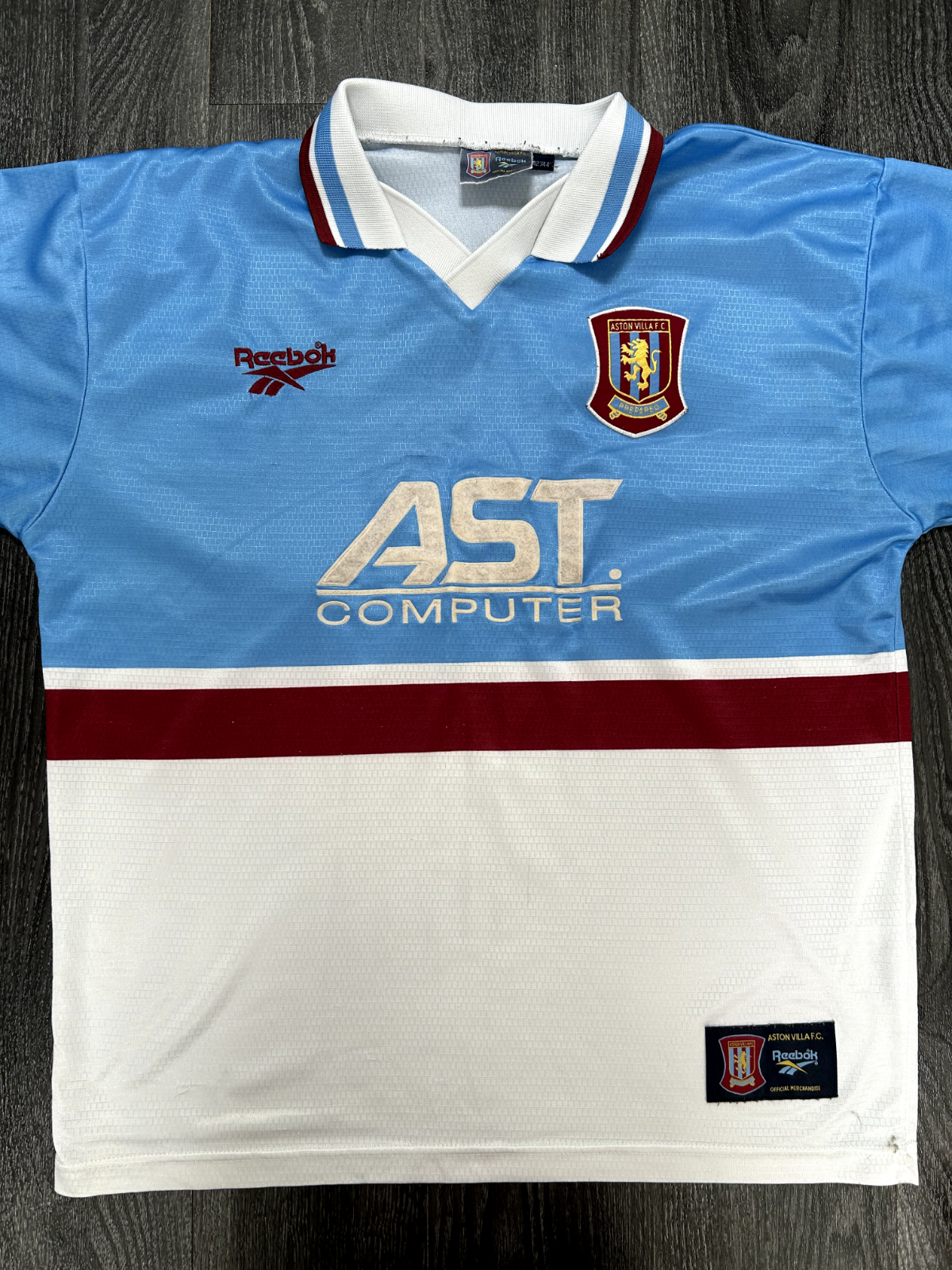 Original Authentic Reebok Aston Villa 1997/1998 Away Shirt Mens Large0