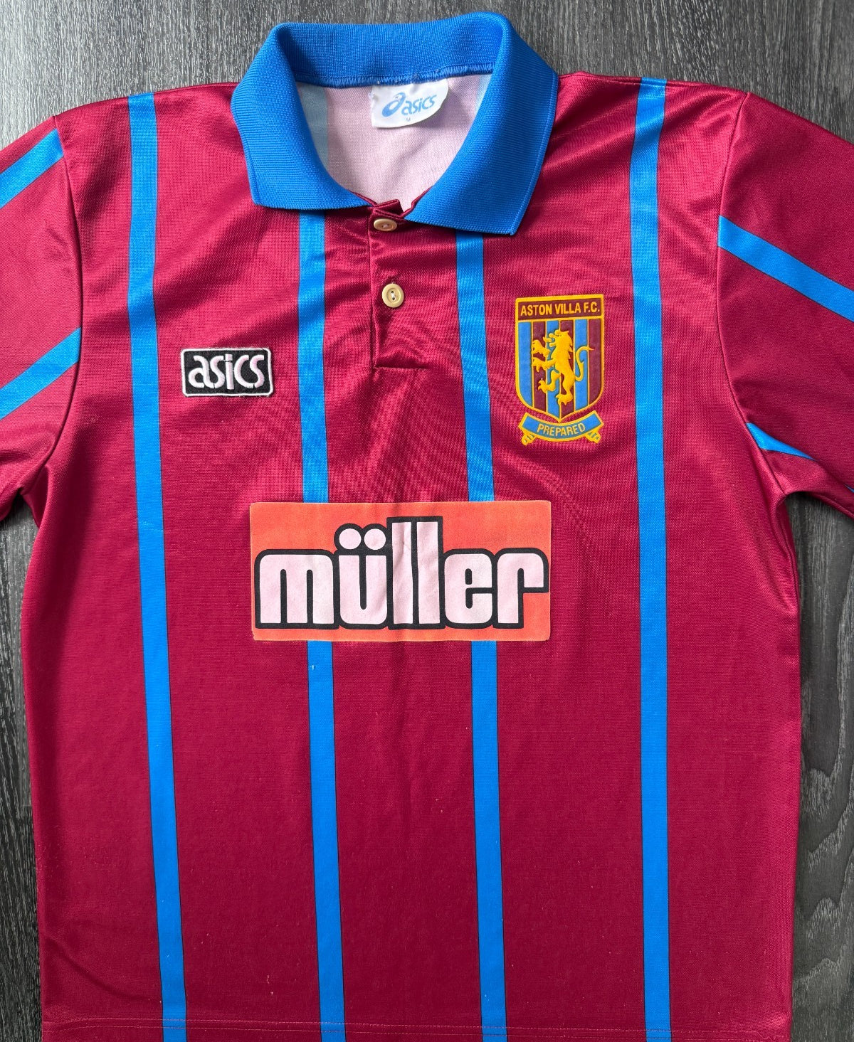 Original Authentic Asics Aston Villa 1993/1994 Home Shirt Mens Medium0