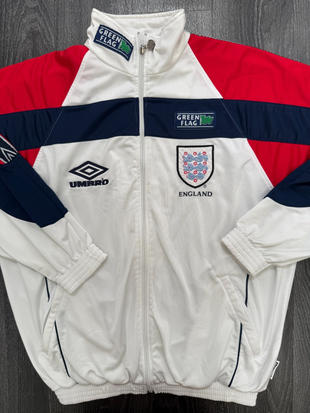 Original Umbro England 1998/1999 Track Jacket Mens Large0