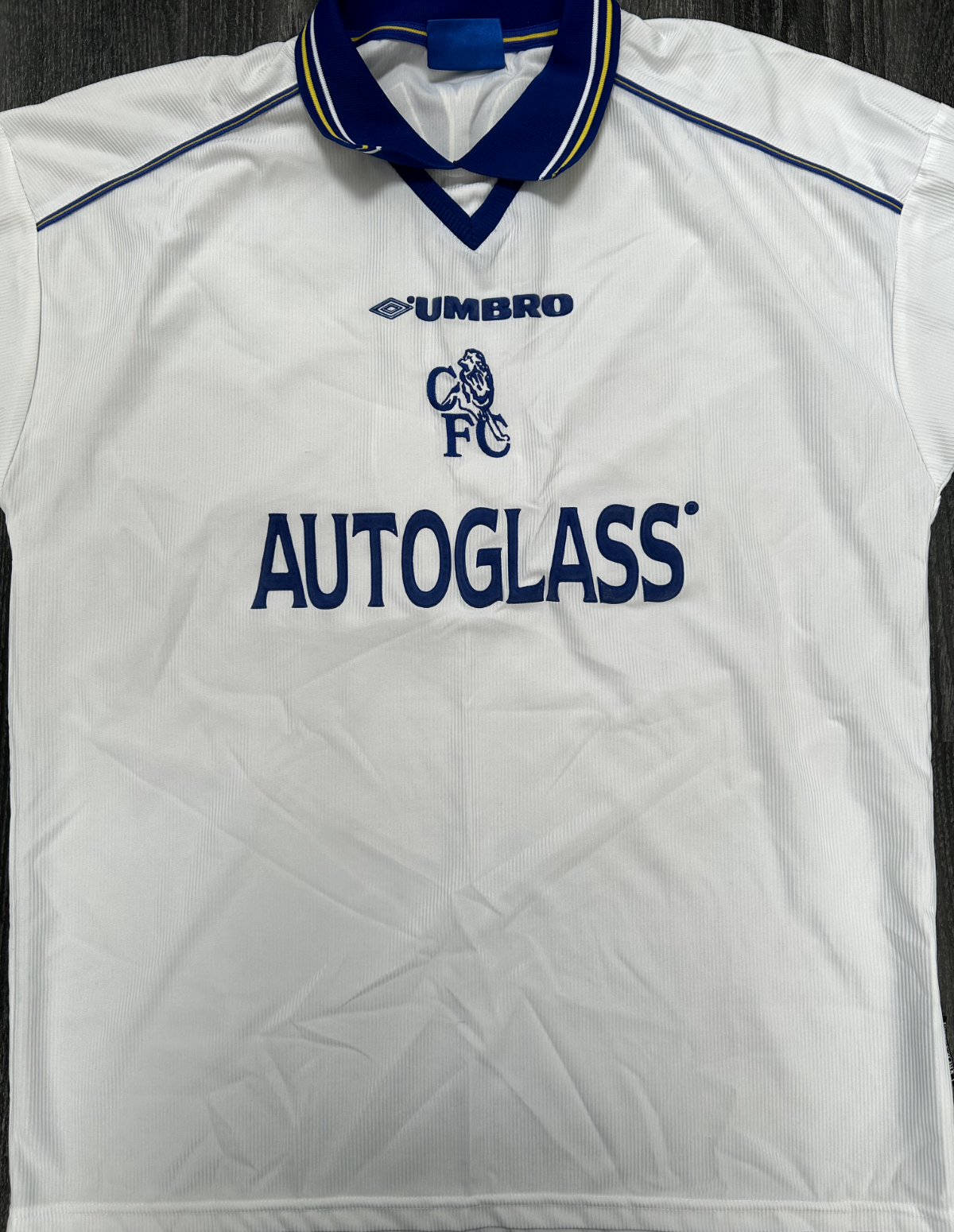 Original Authentic Umbro Chelsea 1998/1999 Away Shirt Poyet 8 Mens Extra Large1