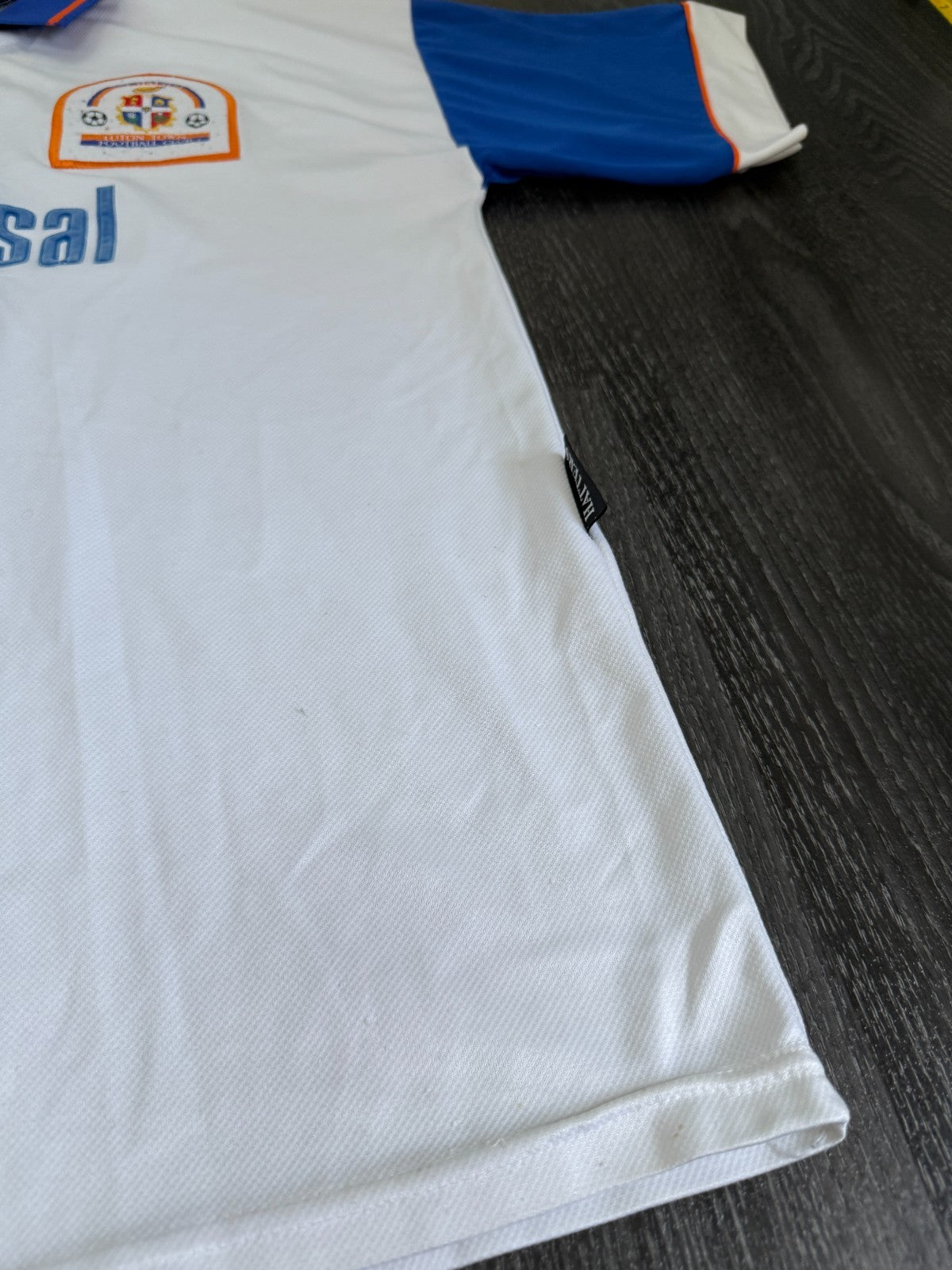 Original Authentic PONY Luton Town 1995/1996 Home Shirt Mens Large5