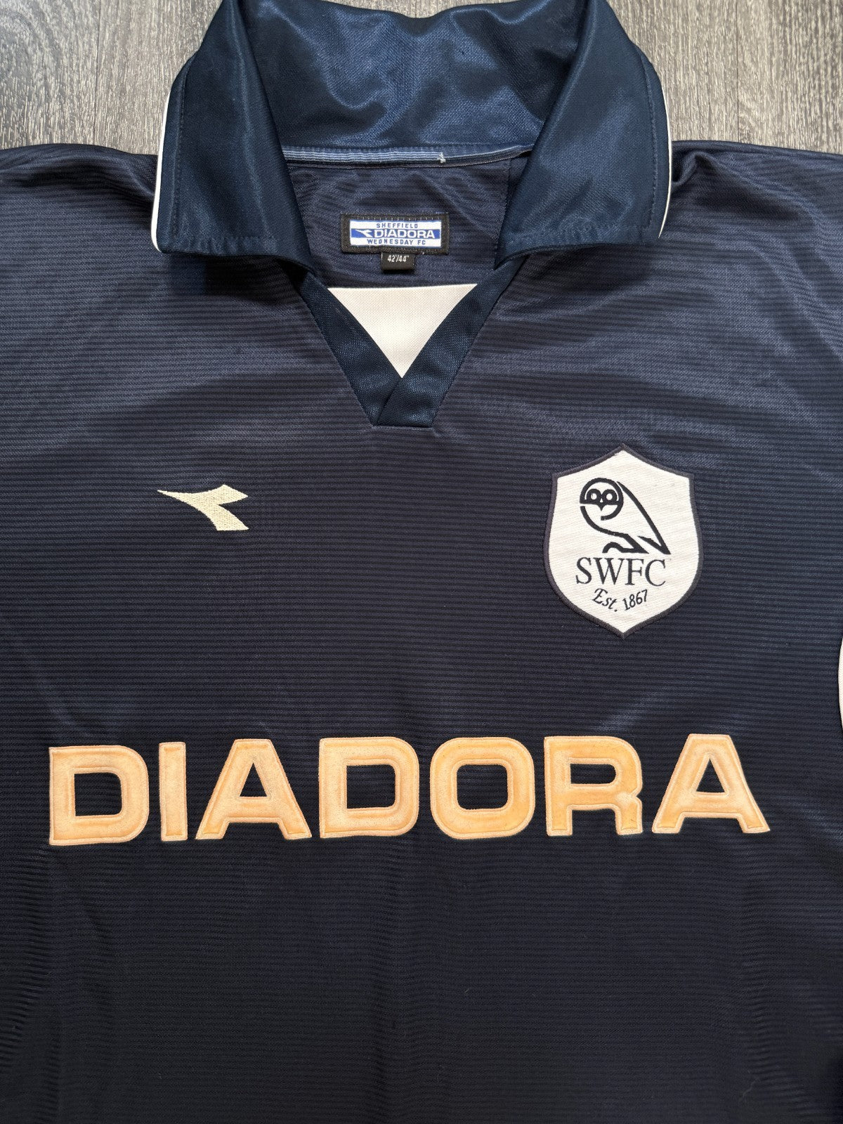 Diadora Sheffield Wednesday 2002/2003 Long Sleeve Away Shirt Mens large1