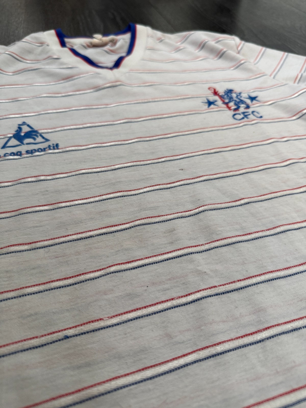 Original Authentic Le Coq Sportif Chelsea 1984/1985 Away Shirt Mens Small5