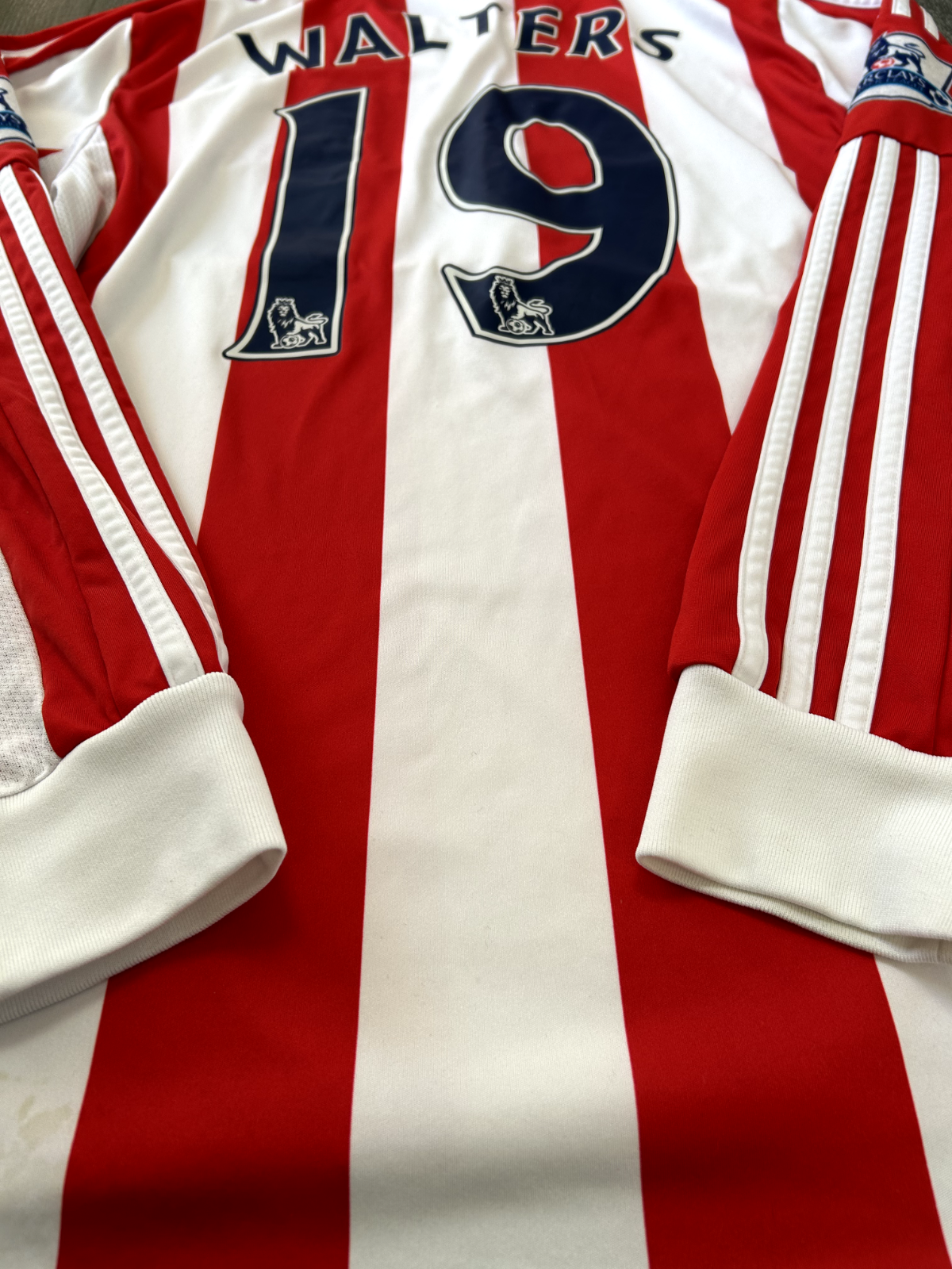 PLAYER SPEC Adidas Stoke City 2012/2013 LS Home Shirt WALTERS 19 Mens Medium21