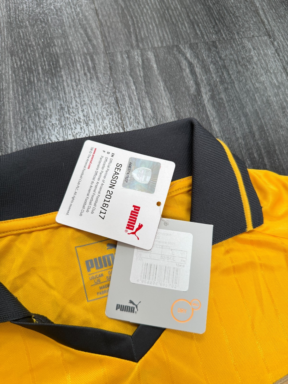 BNWT Original Puma Arsenal 2016/2017 Away Shirt Mens Large3