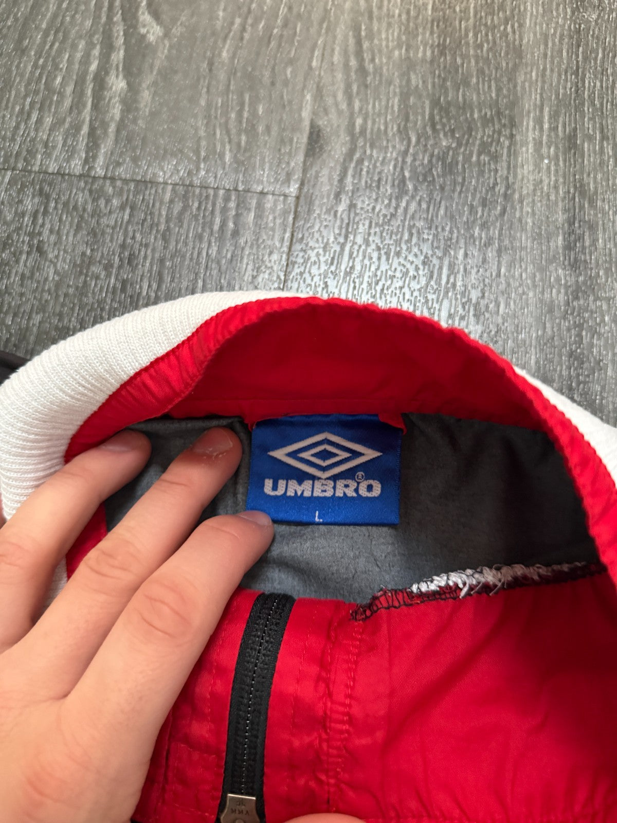 Original Umbro Nottingam Forest 1990s Training Rain Jacket Mens Large L2