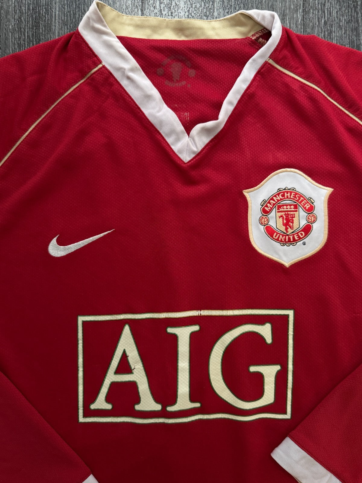 Original Nike Manchester United 2006/2007 Long Sleeve Home Shirt Mens Medium1
