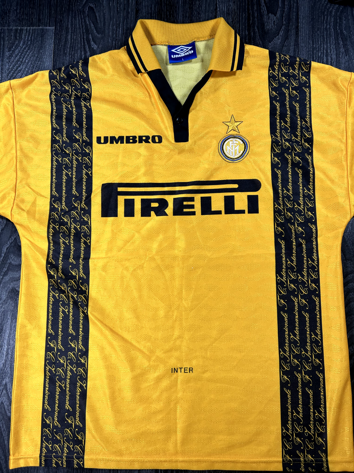 MINT Original Authentic Umbro Inter Milan 1996/1997 Third Shirt Mens Large0