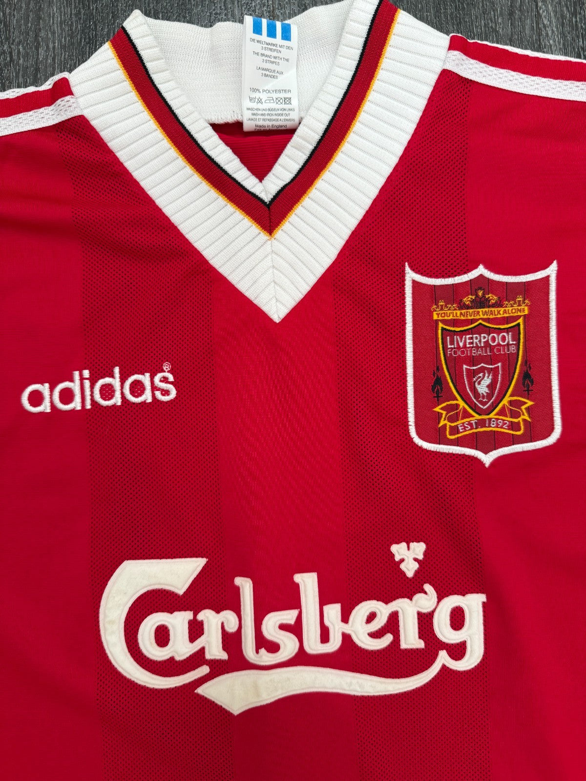 Original Adidas Liverpool 1995/1996 Home Shirt Mens Medium M1