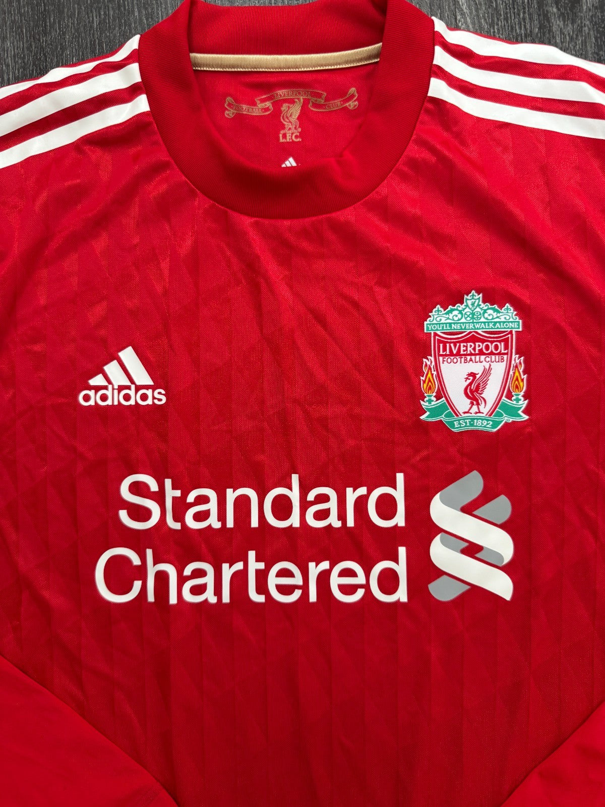 PLAYER ISSUE Adidas Liverpool 2010/2011 Long Sleeve Home Shirt Mens Extra Large1