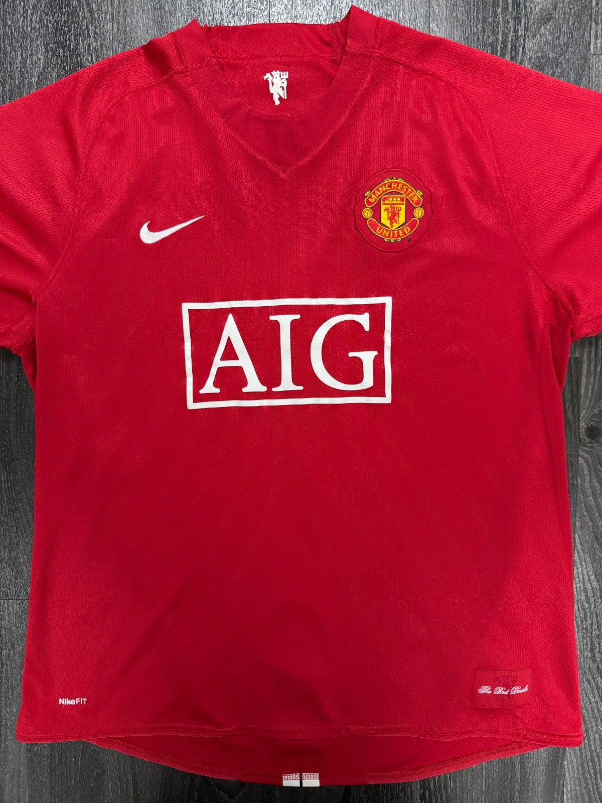Original Nike Manchester United 2007/2008 Home Shirt VIDIC 15 Mens Extra Large3