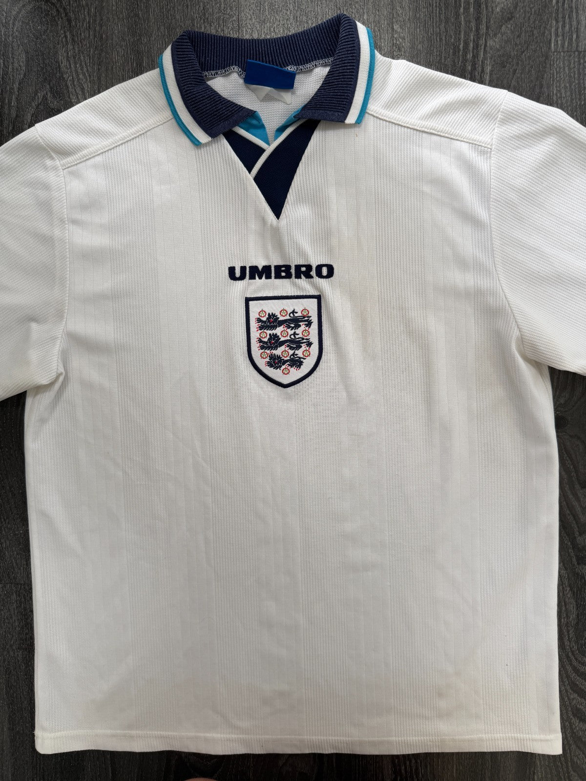 Original Authentic Umbro England 1996 Home Shirt Mens Large0