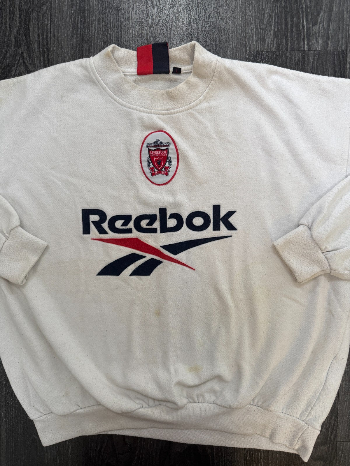 Original Reebok Liverpool 1998/1999 Training Jumper Sweatshirt Mens Large0