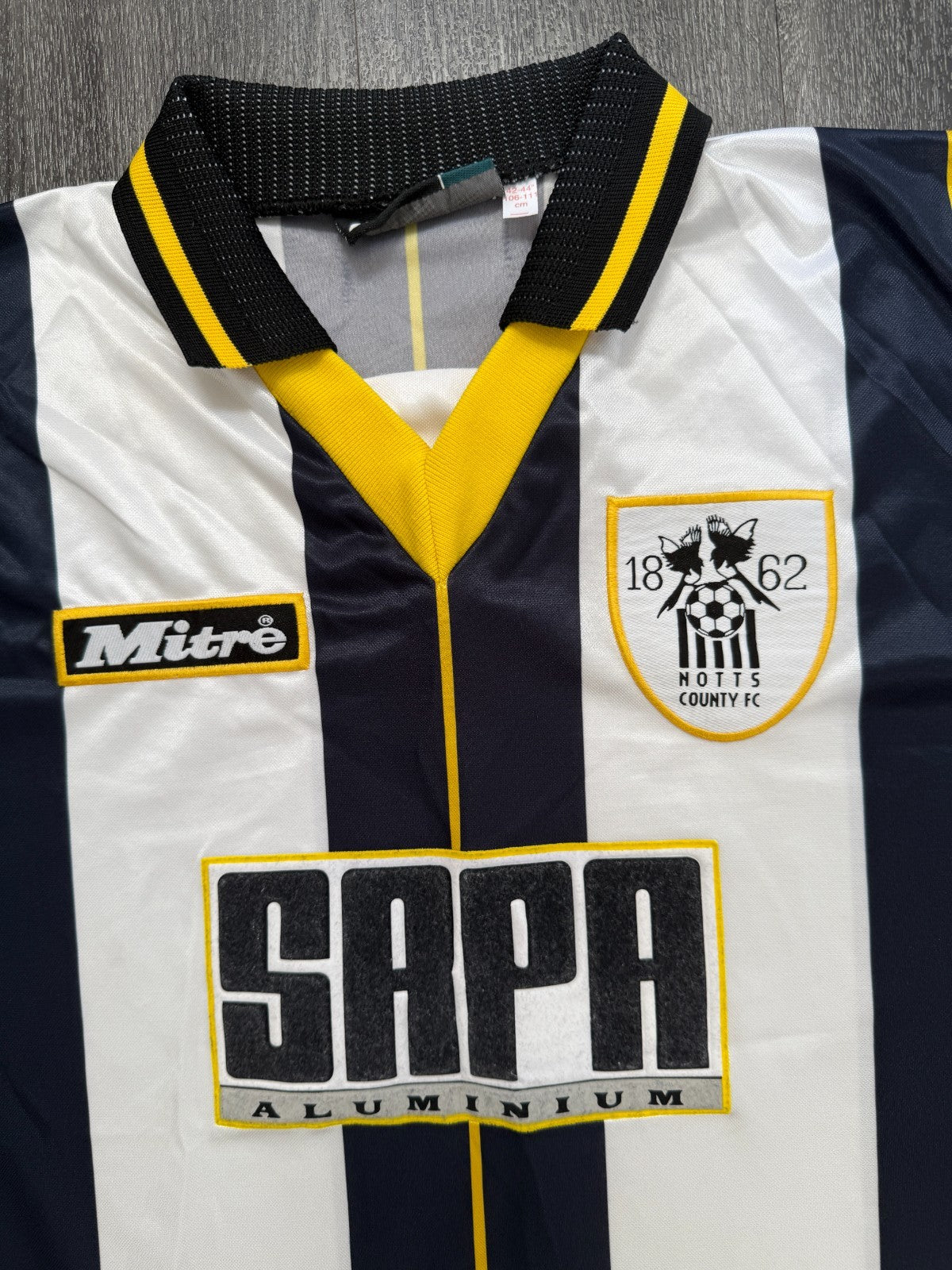 Original Authentic Mitre Notts County 1996/1997 Home Shirt Mens Large1