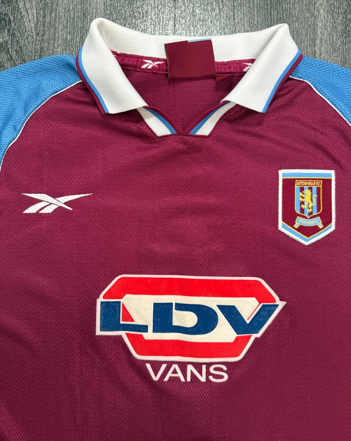 Original Reebok Aston Villa 1998/1999 Home Shirt COLLYMORE 9 Mens XXL 2XL2