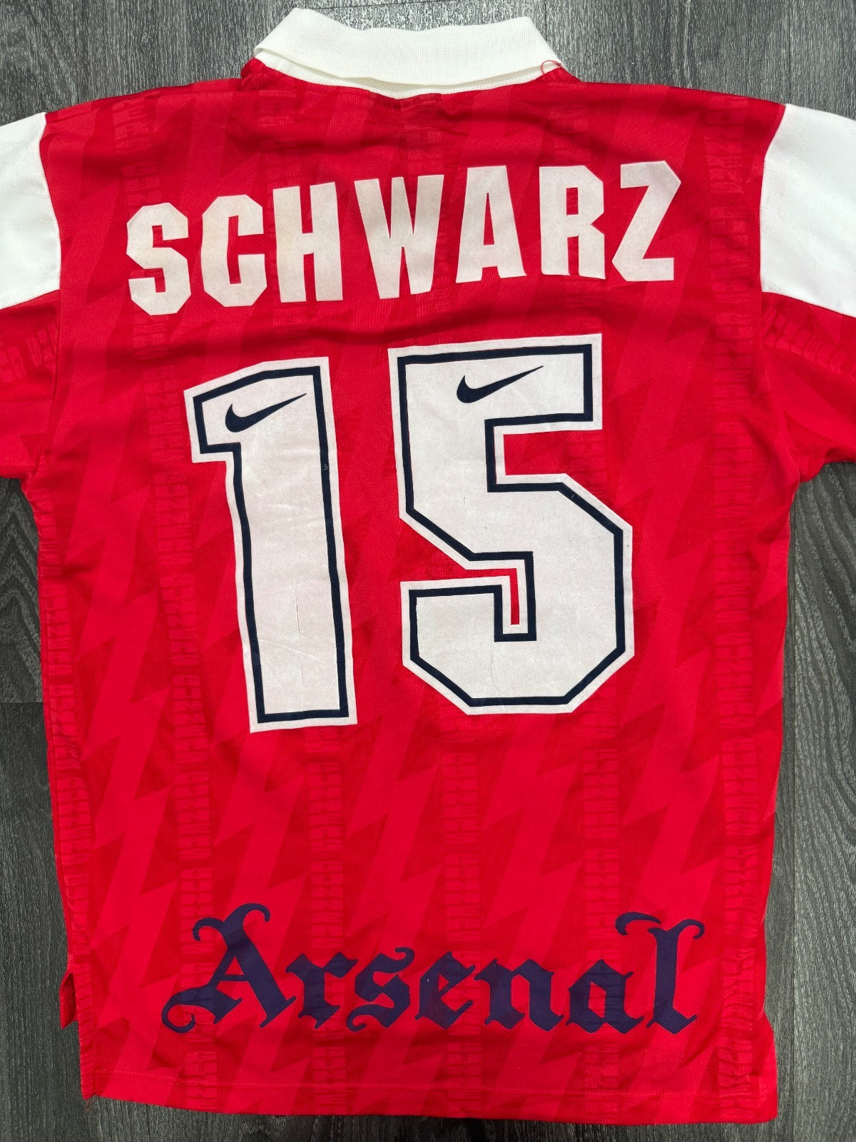 Original Nike Arsenal 1994/1995 Home Shirt SHWARZ 15 Mens Small0