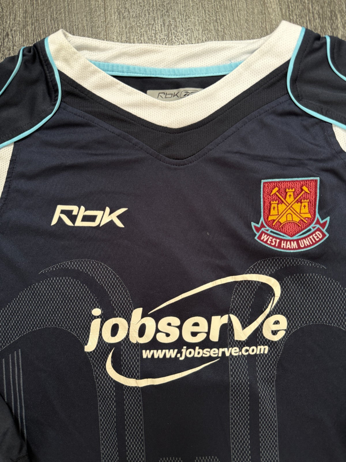 Original Reebok West Ham United 2006/2007 Long Sleeve Away Shirt Mens XL1