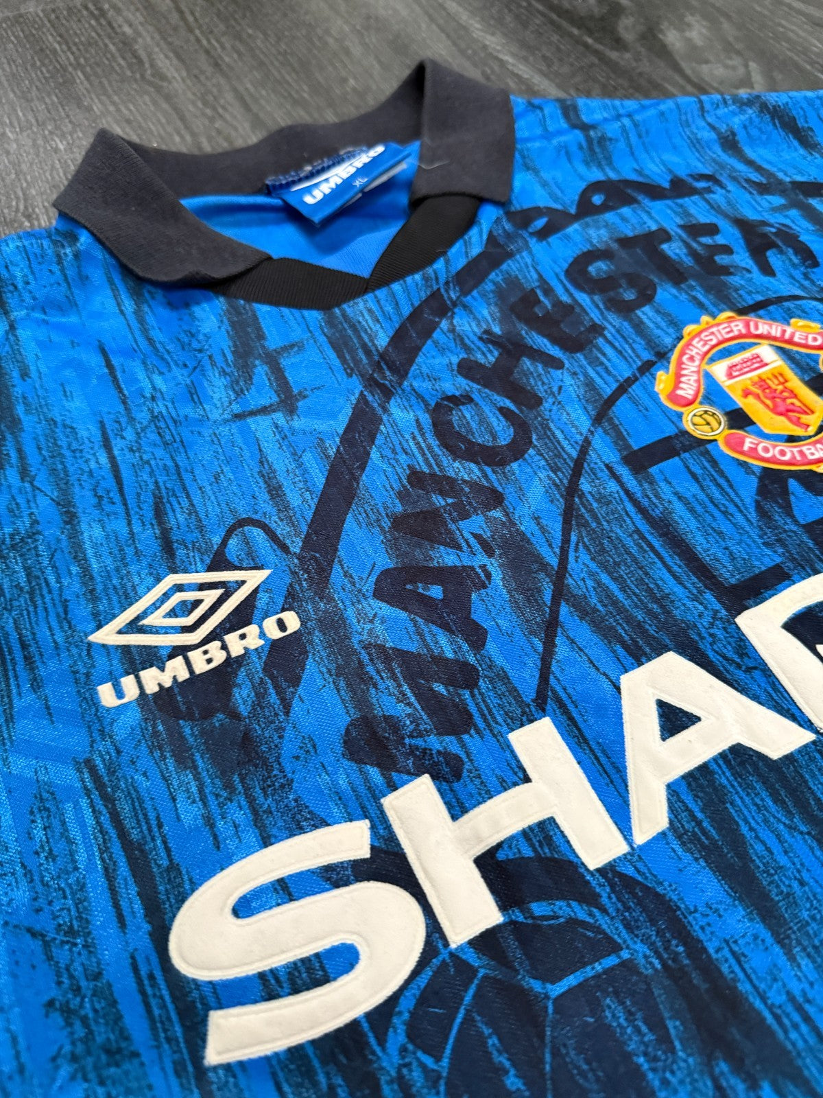 Original Umbro Manchester United 1992/1993 Away Shirt Mens Extra Large XL3