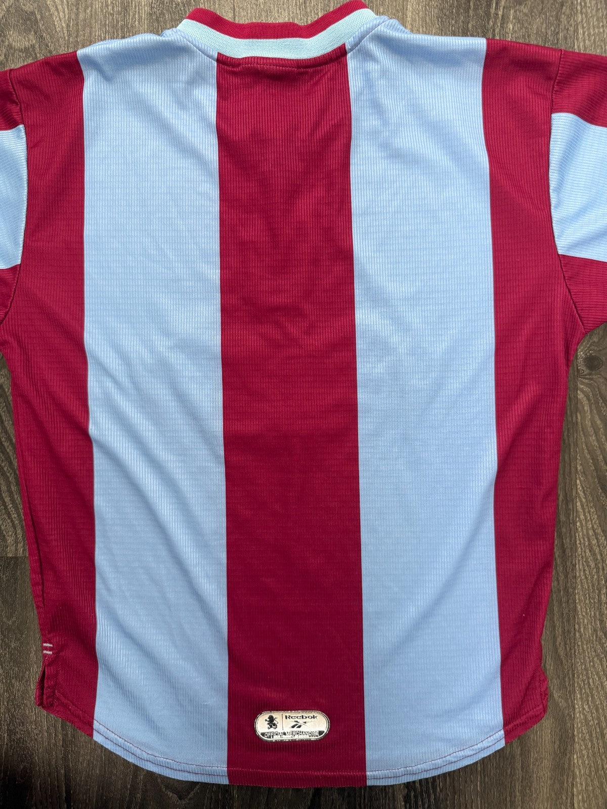 SIGNED Original Reebok Aston Villa 1999/2000 Home Shirt Mens Small8